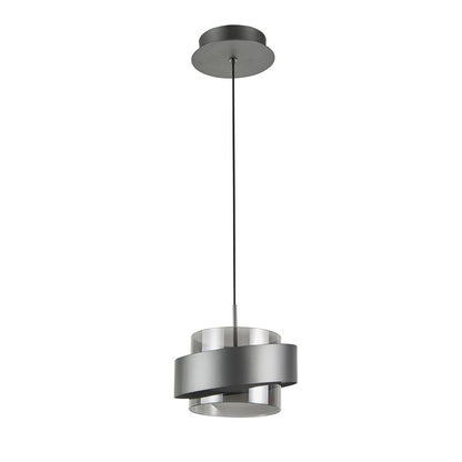 Artcraft Axis 1Lt LED Pendant, Graphite/Smoke/Graphite