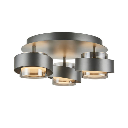 Artcraft Axis Light Semi Flush-Mount, Graphite/Smoke/Graphite - AC6983GR