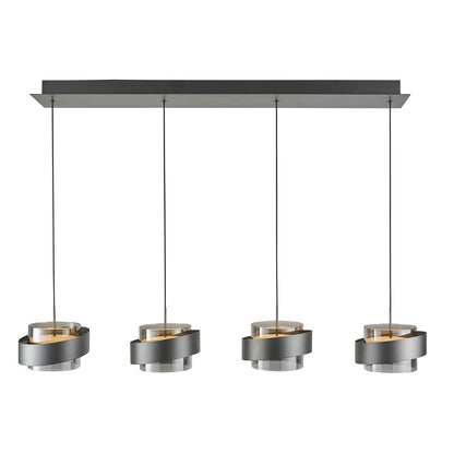 Artcraft Axis 4Lt LED Pendant, Graphite/Smoke/Graphite