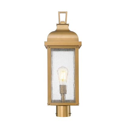 Artcraft Madrid 1 Light Outdoor Post Light, Weathered Brass - AC8183WB