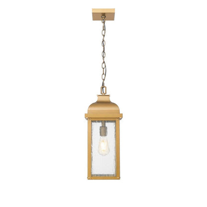 Artcraft Madrid 1 Light Outdoor Pendant, Weathered Brass - AC8185WB