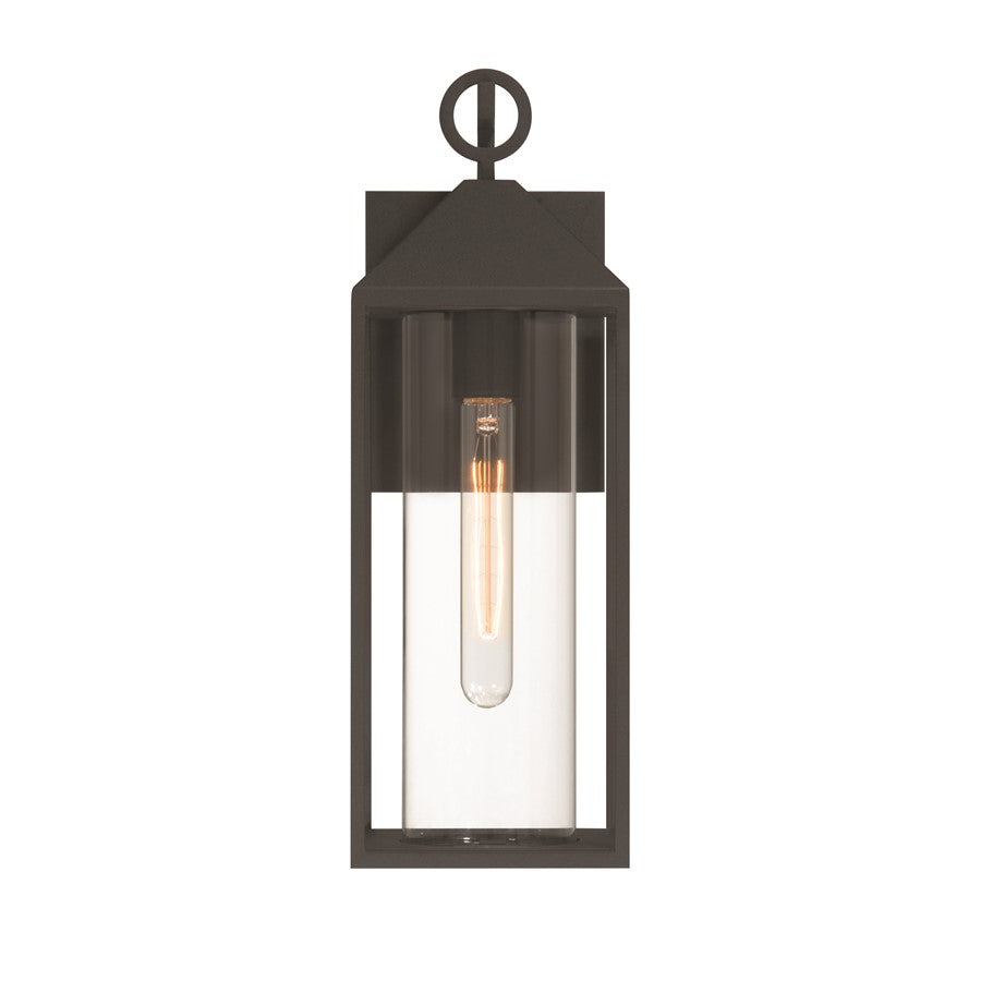 Artcraft Portside 1 Light 18" Outdoor Wall Sconce, Black/Clear