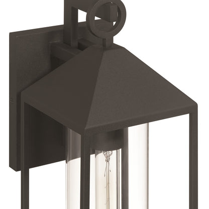 Artcraft Portside 1 Light 18" Outdoor Wall Sconce, Black/Clear