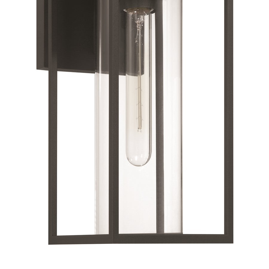 Artcraft Portside 1 Light 18" Outdoor Wall Sconce, Black/Clear