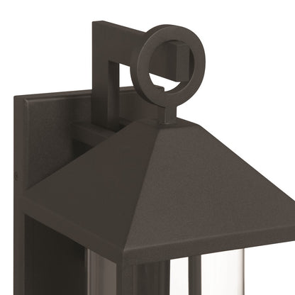 Artcraft Portside 3 Light Outdoor Wall Sconce, Black/Clear