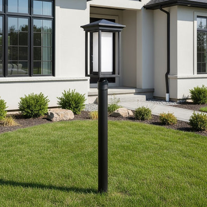 Artcraft Overbrook 1 Light 20" Outdoor Post Light, Black