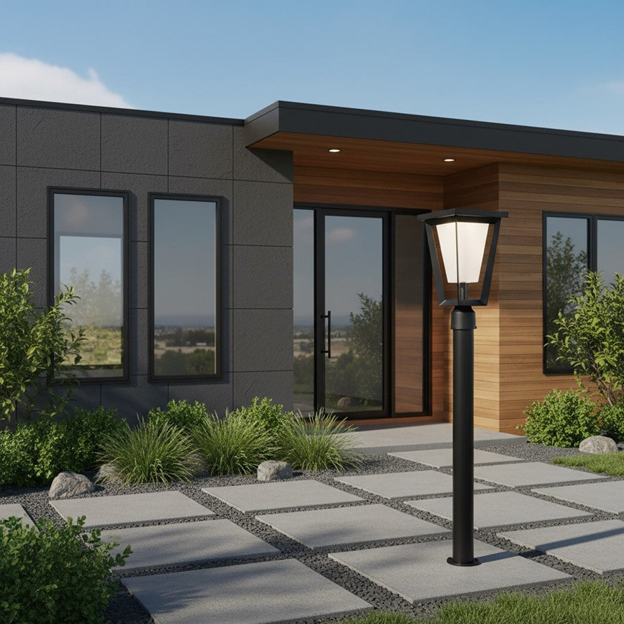 Artcraft Waterbury 12W LED Outdoor Lantern Black/Frosted