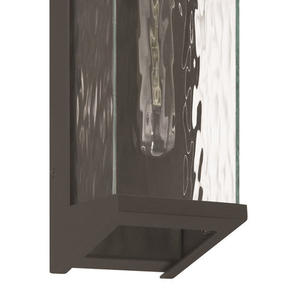 Artcraft Azure Bay 1 Light Outdoor Wall Sconce, Black/Clear