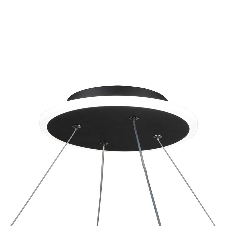 Lazio Integrated LED Chandelier, Black