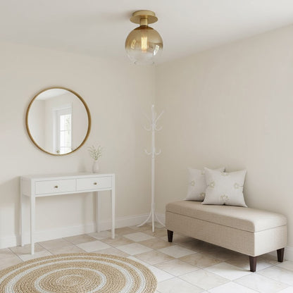 Artcraft Morning Mist Semi-Flush Mount, Gold/Clear