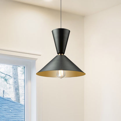 1 Light Pendant, Matte Black