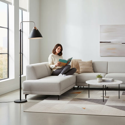 Artcraft Tote Floor Lamp, Black/Brass/Black