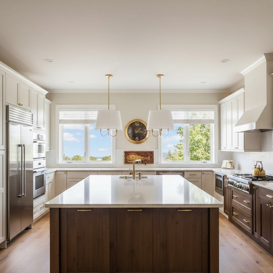 3 Light Pendant, White