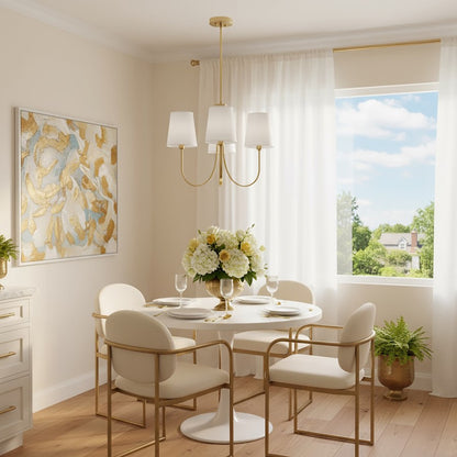 Rhythm Chandelier, White