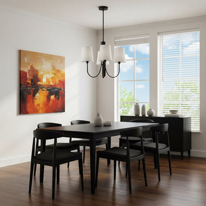 Rhythm Chandelier, White