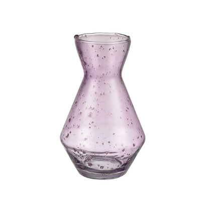 Atlas Lighting Abby 8in Tall Light Pink Glass Vase | Transitional Seeded Glass | Living Room & Entryway Decor | 5 x 5 x 8 in | Model AC11003-01