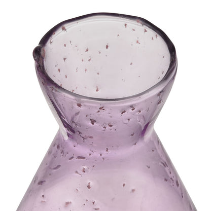 Atlas Lighting Abby 8in Tall Light Pink Glass Vase | Transitional Seeded Glass | Living Room & Entryway Decor | 5 x 5 x 8 in | Model AC11003-01