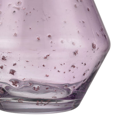 Atlas Lighting Abby 8in Tall Light Pink Glass Vase | Transitional Seeded Glass | Living Room & Entryway Decor | 5 x 5 x 8 in | Model AC11003-01