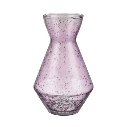 Atlas Lighting Abby 10in Tall Light Pink Glass Vase | Transitional Seeded Glass | Living Room & Entryway Decor | 6 x 6 x 10 in | Model AC11003-02