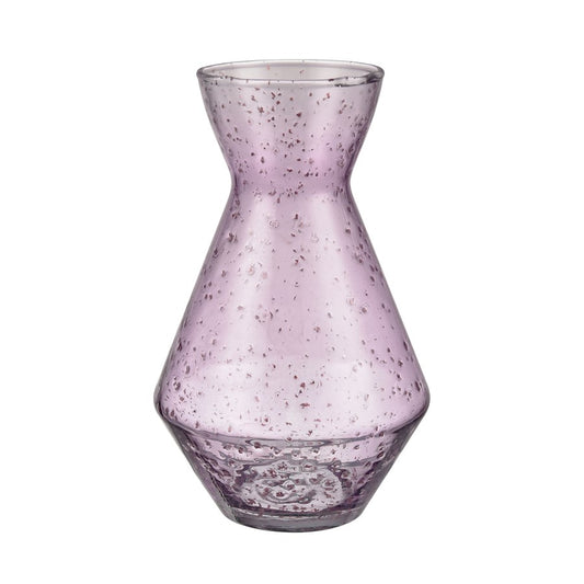 Atlas Lighting Abby 10in Tall Light Pink Glass Vase | Transitional Seeded Glass | Living Room & Entryway Decor | 6 x 6 x 10 in | Model AC11003-02