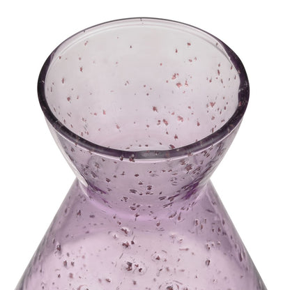 Atlas Lighting Abby 10in Tall Light Pink Glass Vase | Transitional Seeded Glass | Living Room & Entryway Decor | 6 x 6 x 10 in | Model AC11003-02