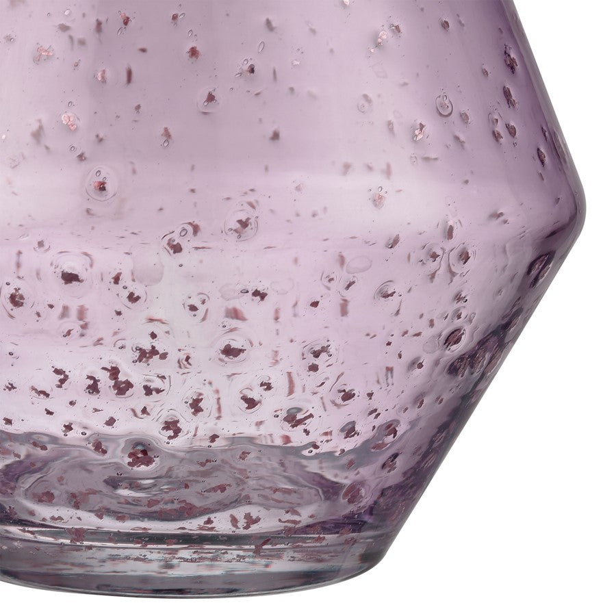 Atlas Lighting Abby 10in Tall Light Pink Glass Vase | Transitional Seeded Glass | Living Room & Entryway Decor | 6 x 6 x 10 in | Model AC11003-02