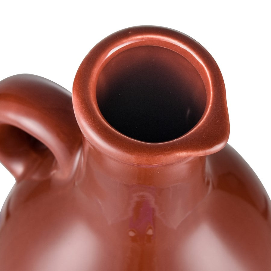 Atlas Lighting Adara Small Vase | Transitional Brick Red Earthenware | Entryway & Shelf Decor | 6.25 x 6 x 11 in | Model AC11007-01