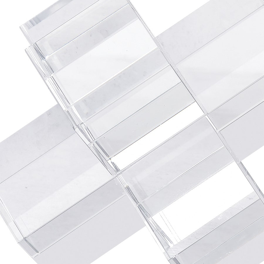 Atlas Lighting Addition Bookend Set of 2 | Modern Clear Crystal | Bookshelf & Desk Decor | 6 x 6 x 6 in | Model AC11010-01S