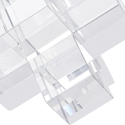 Atlas Lighting Addition Bookend Set of 2 | Modern Clear Crystal | Bookshelf & Desk Decor | 6 x 6 x 6 in | Model AC11010-01S