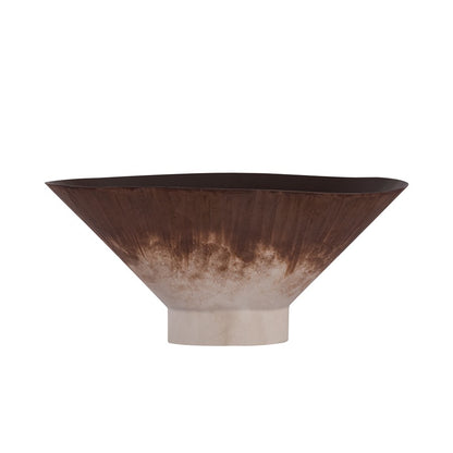 Atlas Lighting Adler Bowl | Transitional Rust Metal | Centerpiece & Storage Decor | 15.5 x 8 x 6.5 in | Model AC11011-01