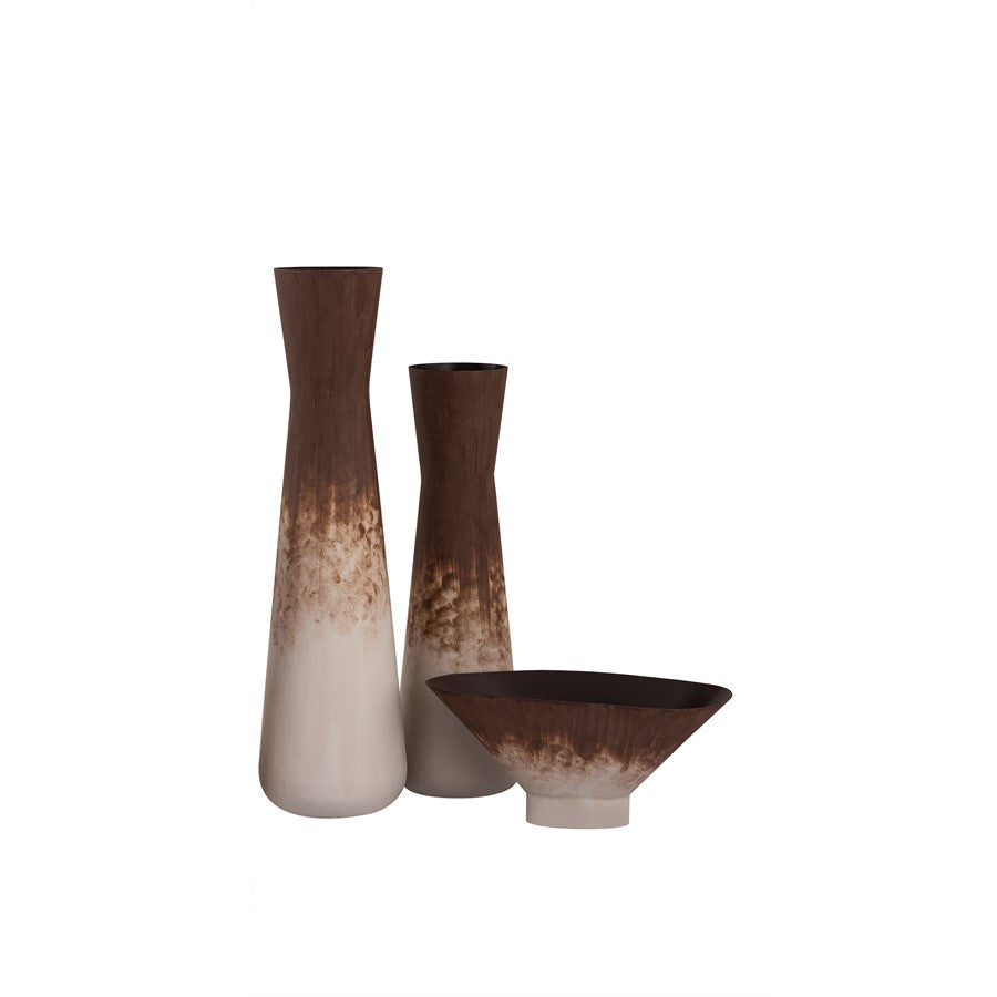 Atlas Lighting Adler Bowl | Transitional Rust Metal | Centerpiece & Storage Decor | 15.5 x 8 x 6.5 in | Model AC11011-01