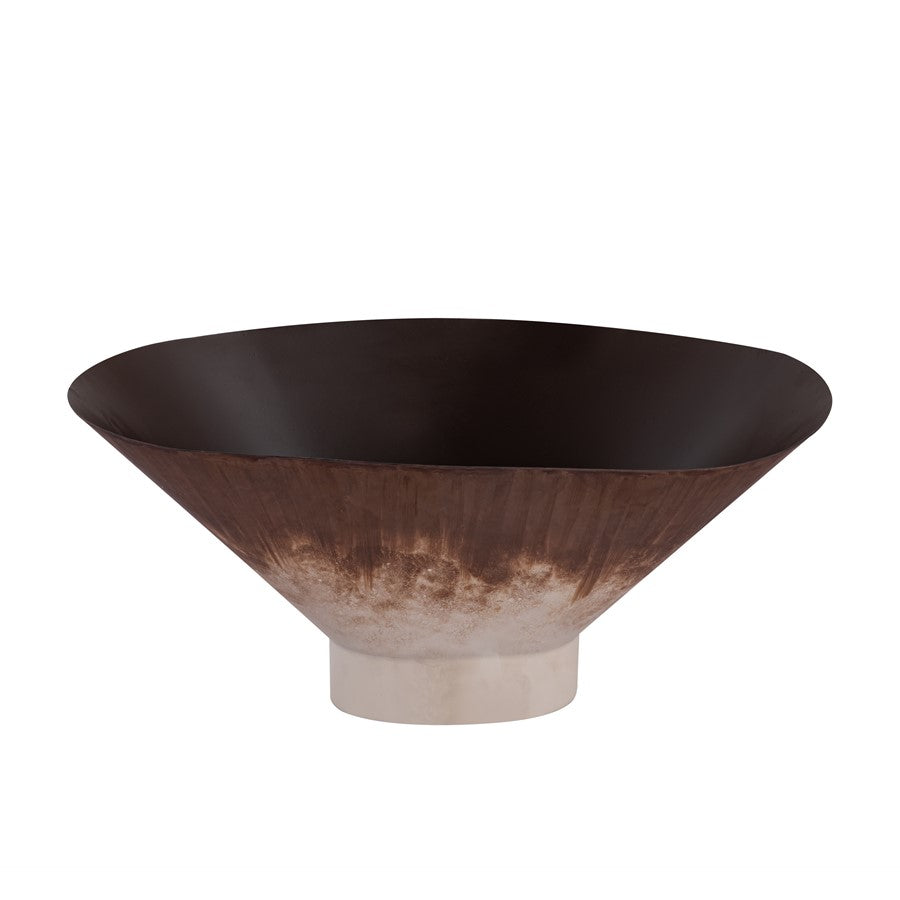 Atlas Lighting Adler Bowl | Transitional Rust Metal | Centerpiece & Storage Decor | 15.5 x 8 x 6.5 in | Model AC11011-01