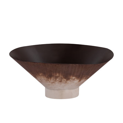 Atlas Lighting Adler Bowl | Transitional Rust Metal | Centerpiece & Storage Decor | 15.5 x 8 x 6.5 in | Model AC11011-01