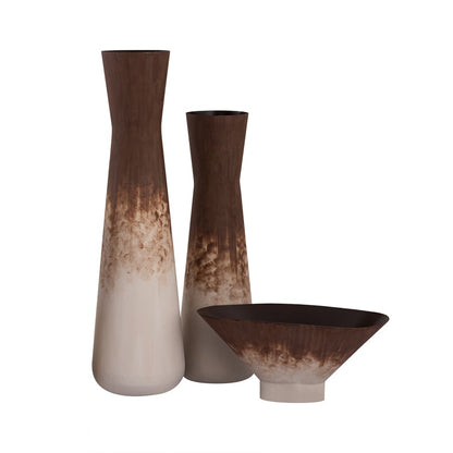 Atlas Lighting Adler 28in Rust Metal Vase | Transitional Sculpture | Living Room & Entryway Decor | 7.75 x 7.75 x 28 in | Model AC11012-02