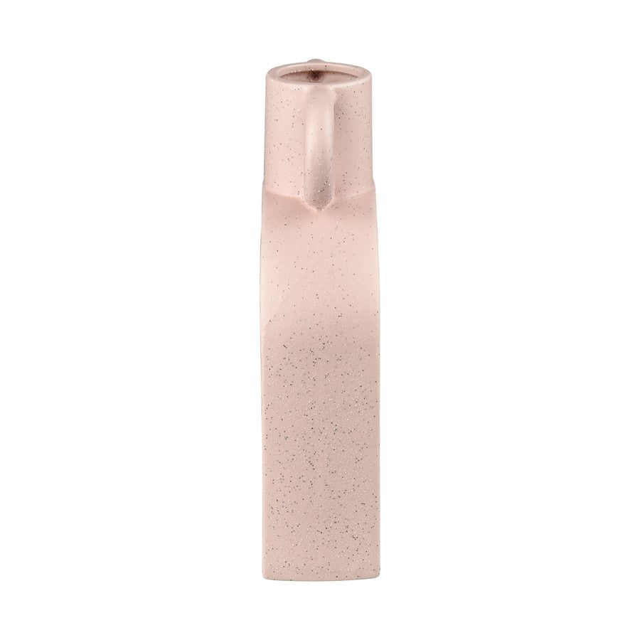 Atlas Lighting Agna Medium Vase | Light Pink Earthenware Modern Sculptural | Living Room & Entryway Decor | 6.5 x 2.375 x 9.5 in | Model AC11015-01