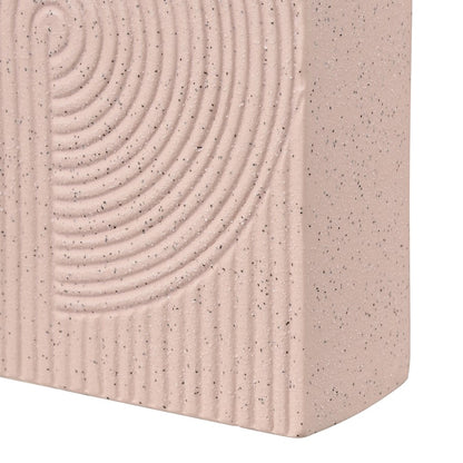 Atlas Lighting Agna Medium Vase | Light Pink Earthenware Modern Sculptural | Living Room & Entryway Decor | 6.5 x 2.375 x 9.5 in | Model AC11015-01