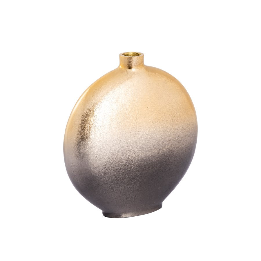 Atlas Lighting Alana Set of 2 Metal Vases | Gold Ombre Finish | Modern Sculpture & Single Bloom Display | 15 x 5 x 15 in | Model AC11021-01S