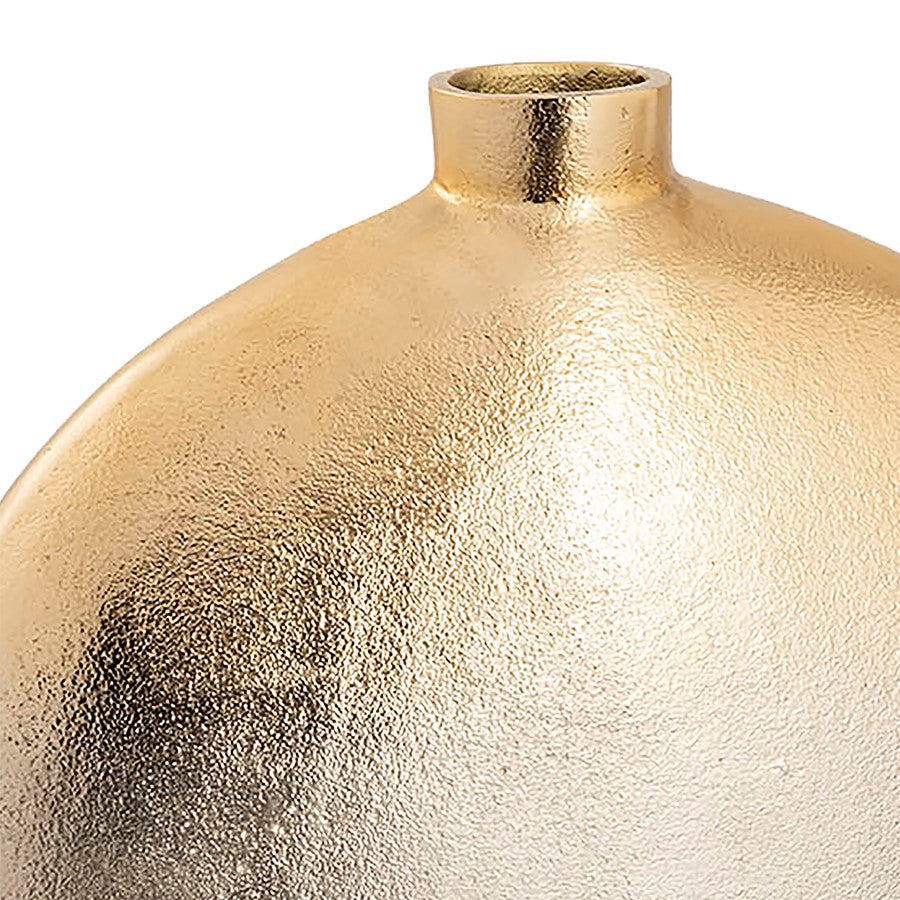 Atlas Lighting Alana Set of 2 Metal Vases | Gold Ombre Finish | Modern Sculpture & Single Bloom Display | 15 x 5 x 15 in | Model AC11021-01S