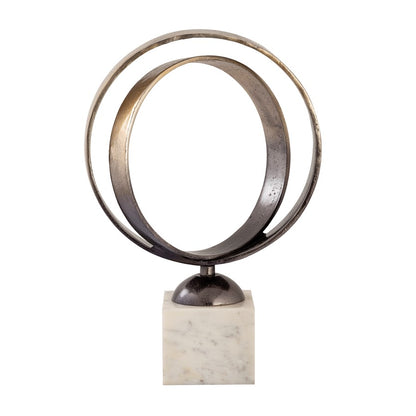 Atlas Lighting Alena Sculpture | Bronze Ombre Metal with White Marble Base | Bookshelf & Tabletop Decor | 12.5 x 6 x 18.5 in | Model AC11022-01