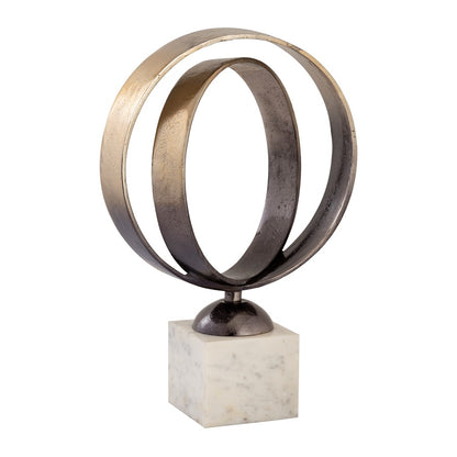 Atlas Lighting Alena Sculpture | Bronze Ombre Metal with White Marble Base | Bookshelf & Tabletop Decor | 12.5 x 6 x 18.5 in | Model AC11022-01
