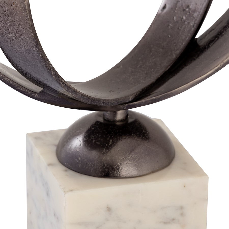 Atlas Lighting Alena Sculpture | Bronze Ombre Metal with White Marble Base | Bookshelf & Tabletop Decor | 12.5 x 6 x 18.5 in | Model AC11022-01