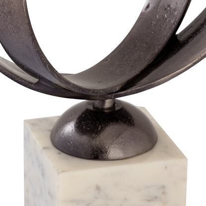 Atlas Lighting Alena Sculpture | Bronze Ombre Metal with White Marble Base | Bookshelf & Tabletop Decor | 12.5 x 6 x 18.5 in | Model AC11022-01