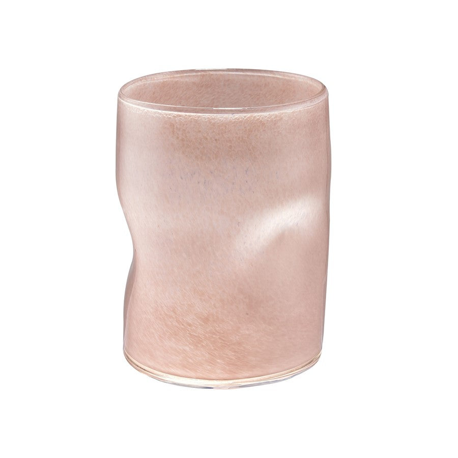 Atlas Lighting Alina Small Vase | Light Pink Glass | Fresh Flowers & Modern Sculpture | 6.25 x 6 x 8 in | Model AC11024-01