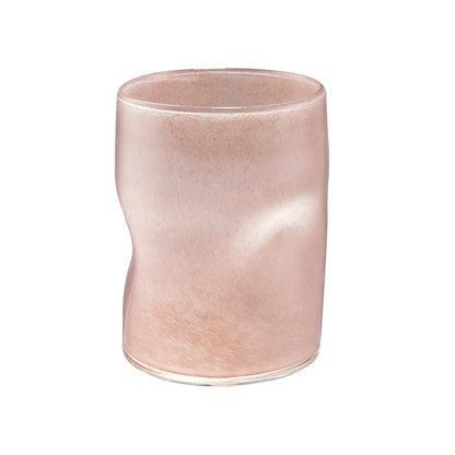 Atlas Lighting Alina Small Vase | Light Pink Glass | Fresh Flowers & Modern Sculpture | 6.25 x 6 x 8 in | Model AC11024-01