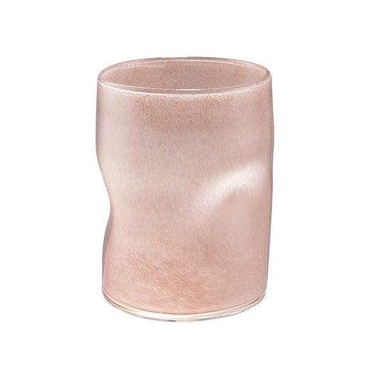 Atlas Lighting Alina Small Vase | Light Pink Glass | Fresh Flowers & Modern Sculpture | 6.25 x 6 x 8 in | Model AC11024-01