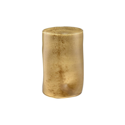 Atlas Lighting Alina Large Vase | Yellow Glass | Fresh Flowers & Modern Sculpture | 6.5 x 6 x 10.25 in | Model AC11024-03