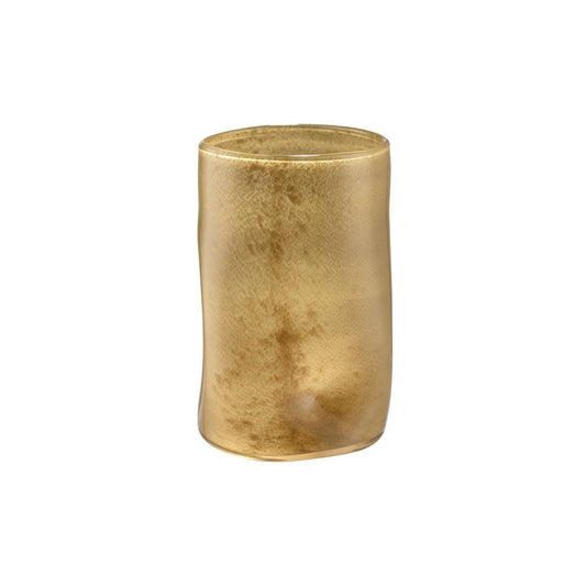 Atlas Lighting Alina Large Vase | Yellow Glass | Fresh Flowers & Modern Sculpture | 6.5 x 6 x 10.25 in | Model AC11024-03