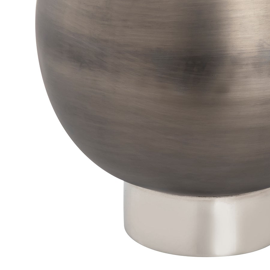 Atlas Lighting Allred 26in Brushed Gunmetal Metal Vase | Two-Tone Modern Sculpture | Living Room & Entryway Decor | Model AC11026-01