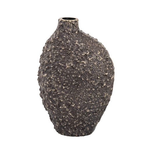 Atlas Lighting Alston 19in Bronze Metal Vase | Textured Organic Sculpture | Living Room & Entryway Decor | 13 x 14.75 x 19.5 in | Model AC11027-01