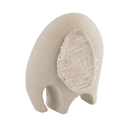 Atlas Lighting Amigo Elephant Object | Matte Beige Composite and Cream Fabric | Modern Living Room & Office Decor | Model AC11031-01